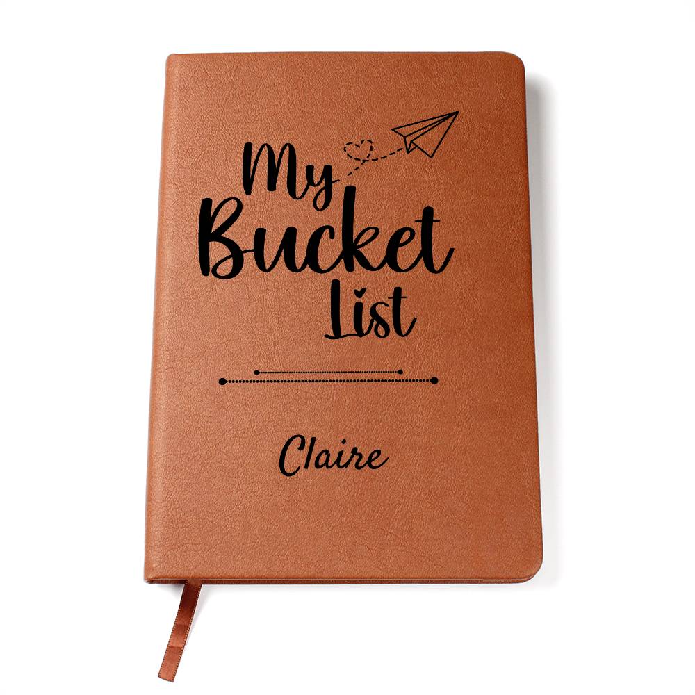 Personalized Bucket List Journal, Travel Planner, Retirement Gift, Adventure Notebook, Life Goals Journal, Dream Keepsake