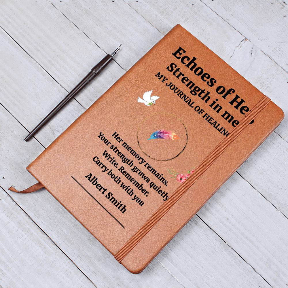 Echoes of her, Personalized Journal, Graphic Journal, Remembrance Gift, Sympathy Gifts, Healing Journal, Memory Journal, Bereavement Gift, Grief Support, Gift for Healing