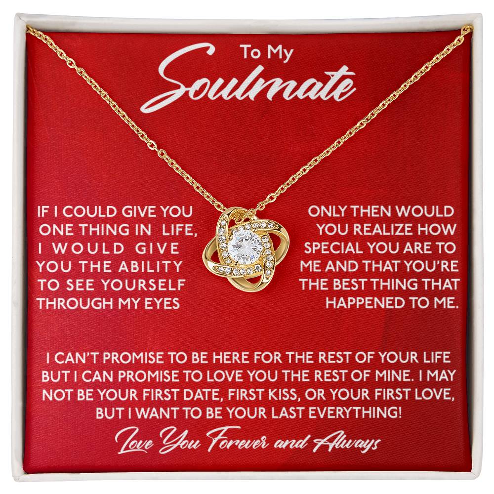 To my Soulmate -Love Knot Necklace