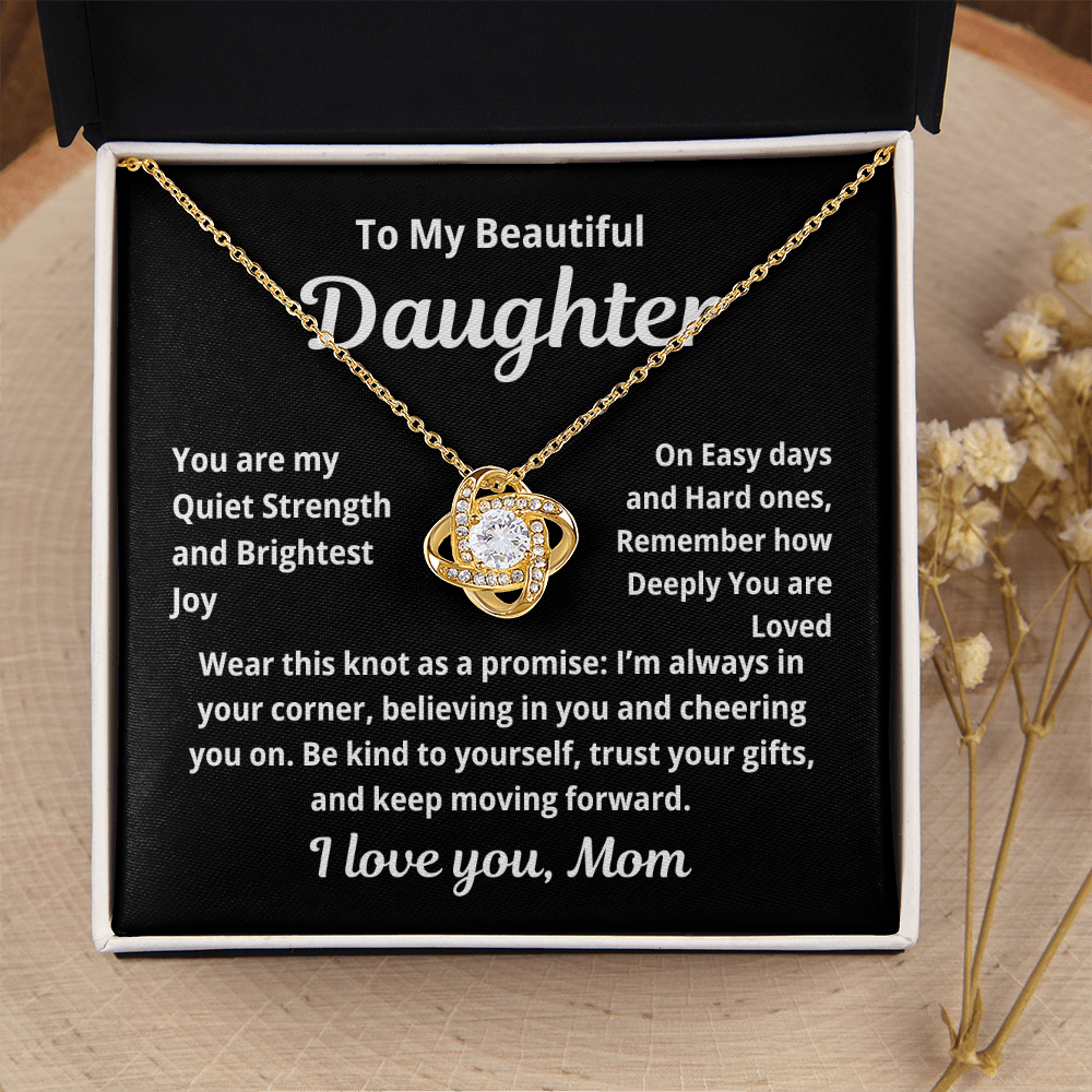 Love Knot Necklace To my Beautiful Daughter from Mom