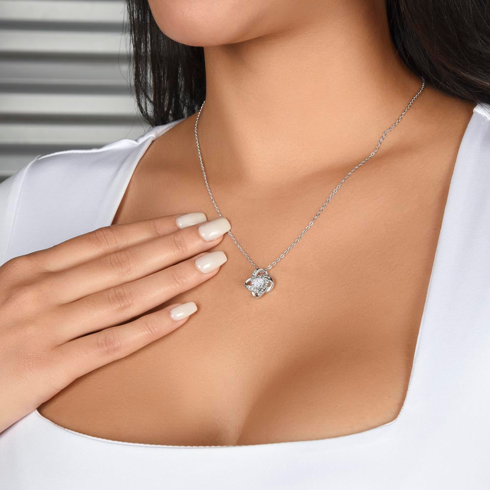 To My Beautiful Daughter Love Knot Necklace You are my quiet Strength from Mom
