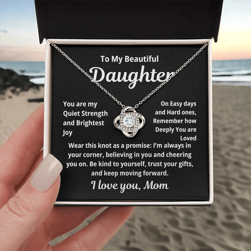 Love Knot Necklace To my Beautiful Daughter from Mom