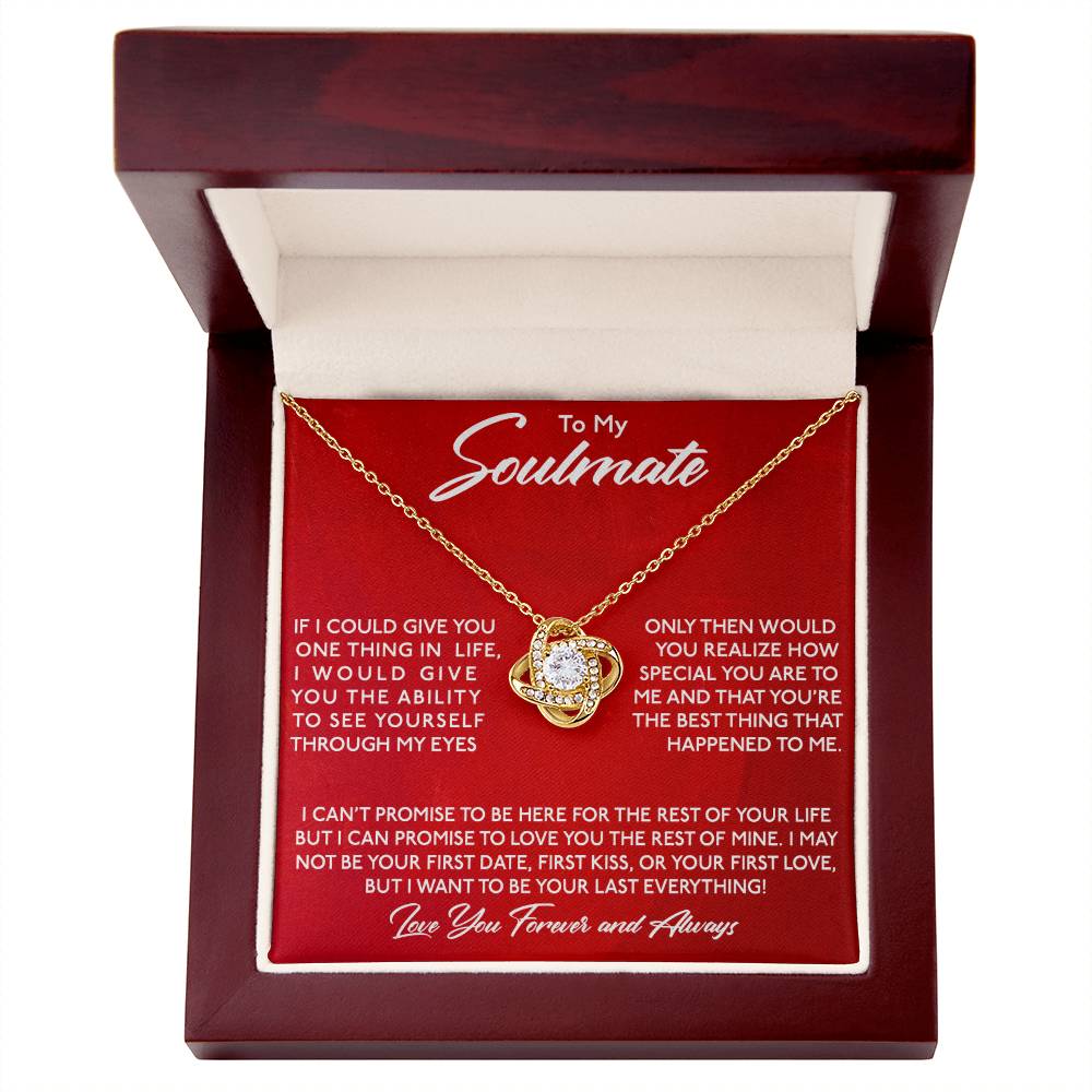 To my Soulmate -Love Knot Necklace