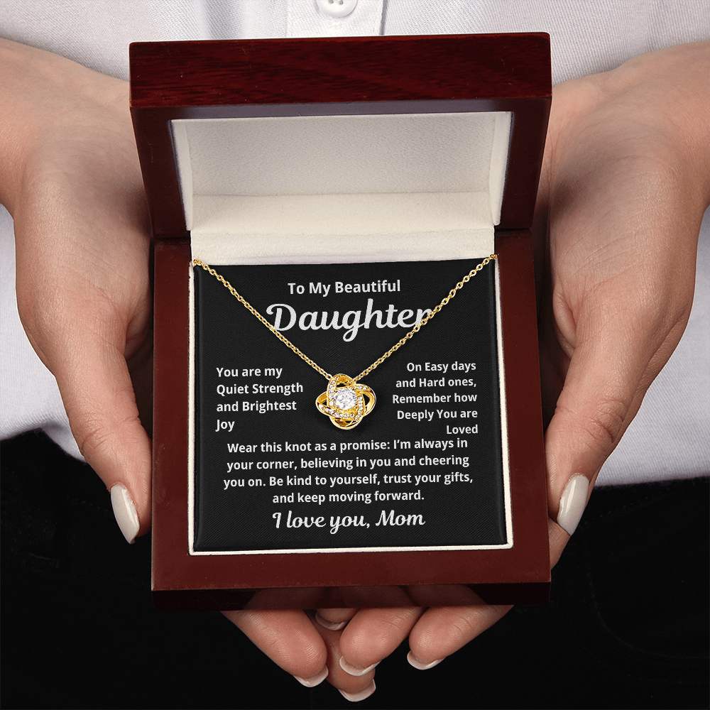 Love Knot Necklace To my Beautiful Daughter from Mom