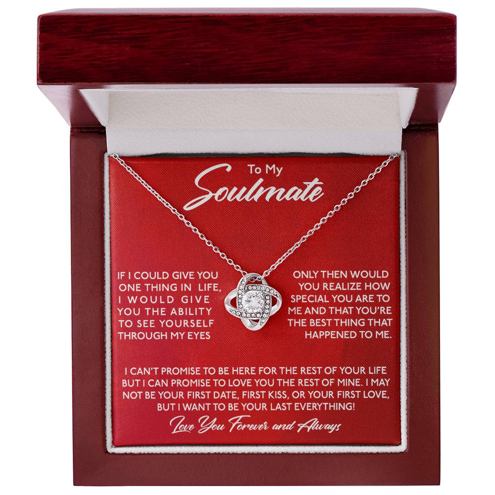 To my Soulmate -Love Knot Necklace