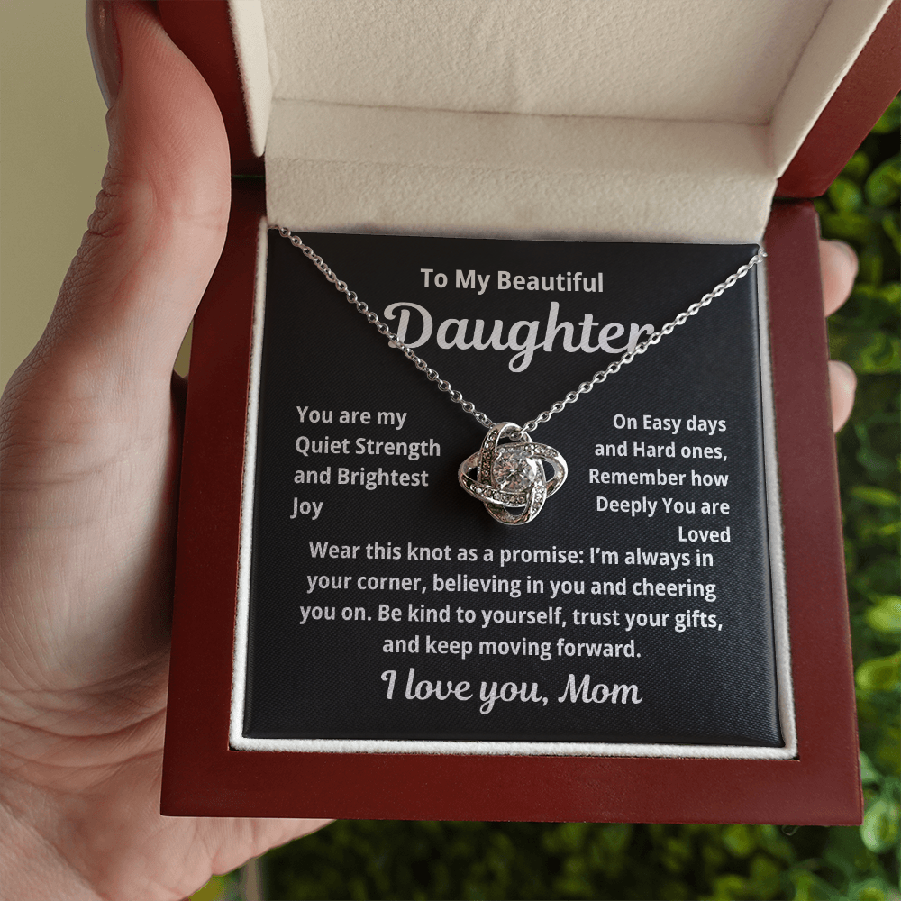 Love Knot Necklace To my Beautiful Daughter from Mom