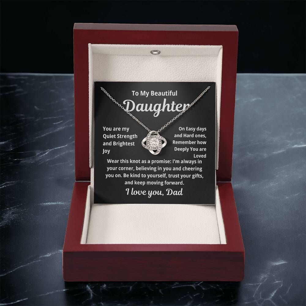 Love Knot Necklace To my Beautiful Daughter from Mom