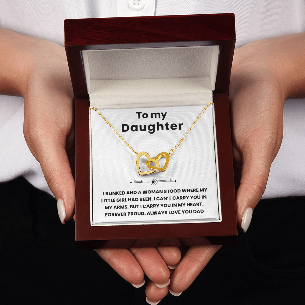 Interlocking Hearts Necklace To My Daughter from Dad