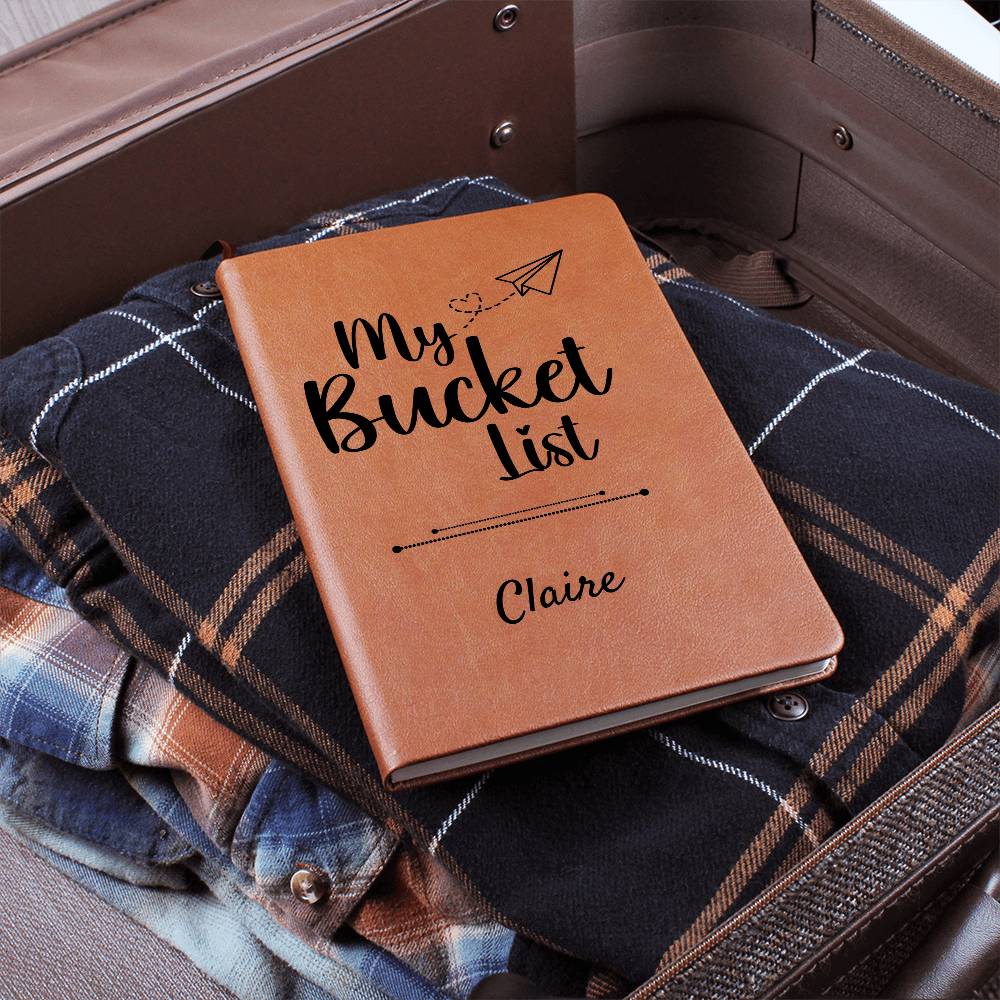 Personalized Bucket List Journal, Travel Planner, Retirement Gift, Adventure Notebook, Life Goals Journal, Dream Keepsake