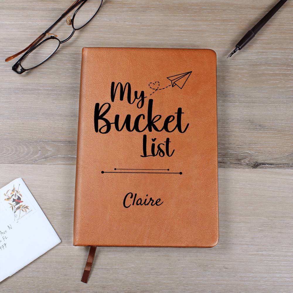 Personalized Bucket List Journal, Travel Planner, Retirement Gift, Adventure Notebook, Life Goals Journal, Dream Keepsake