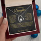 To My Beautiful Daughter Forever Love Necklace You are Braver