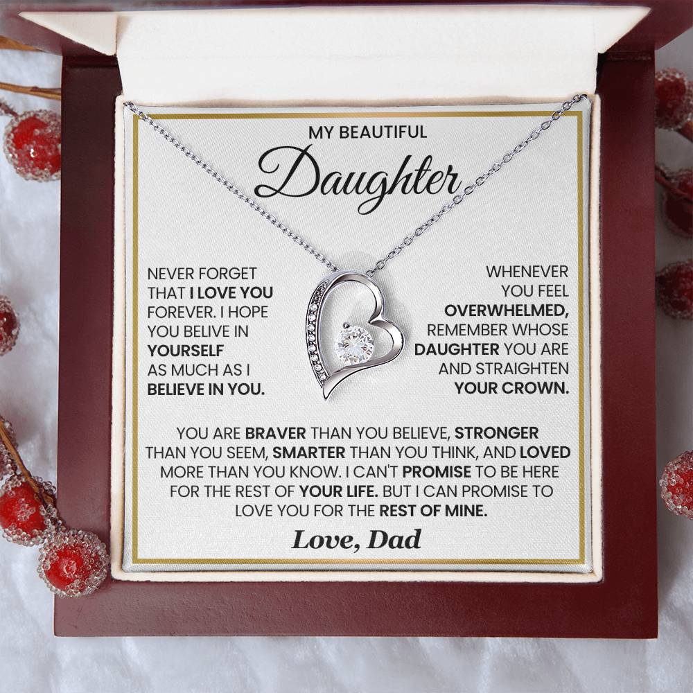 My beautiful Daughter-Love Dad Forever Love Necklace