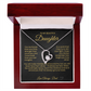 To My Beautiful Daughter Forever Love Necklace You are Braver