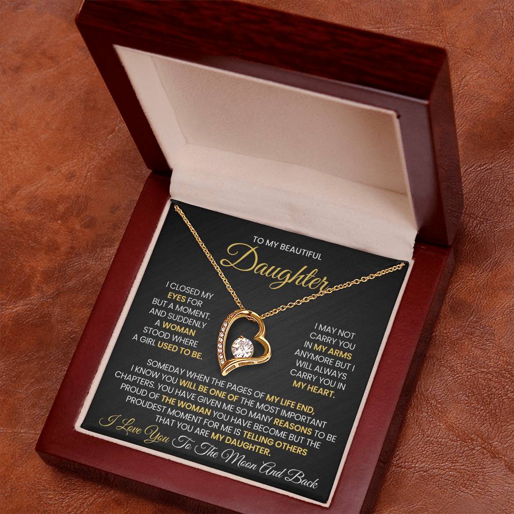 To My Beautiful Daughter -Forever Love Necklace