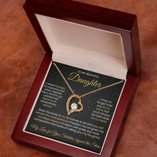 To My Beautiful Daughter -Forever Love Necklace