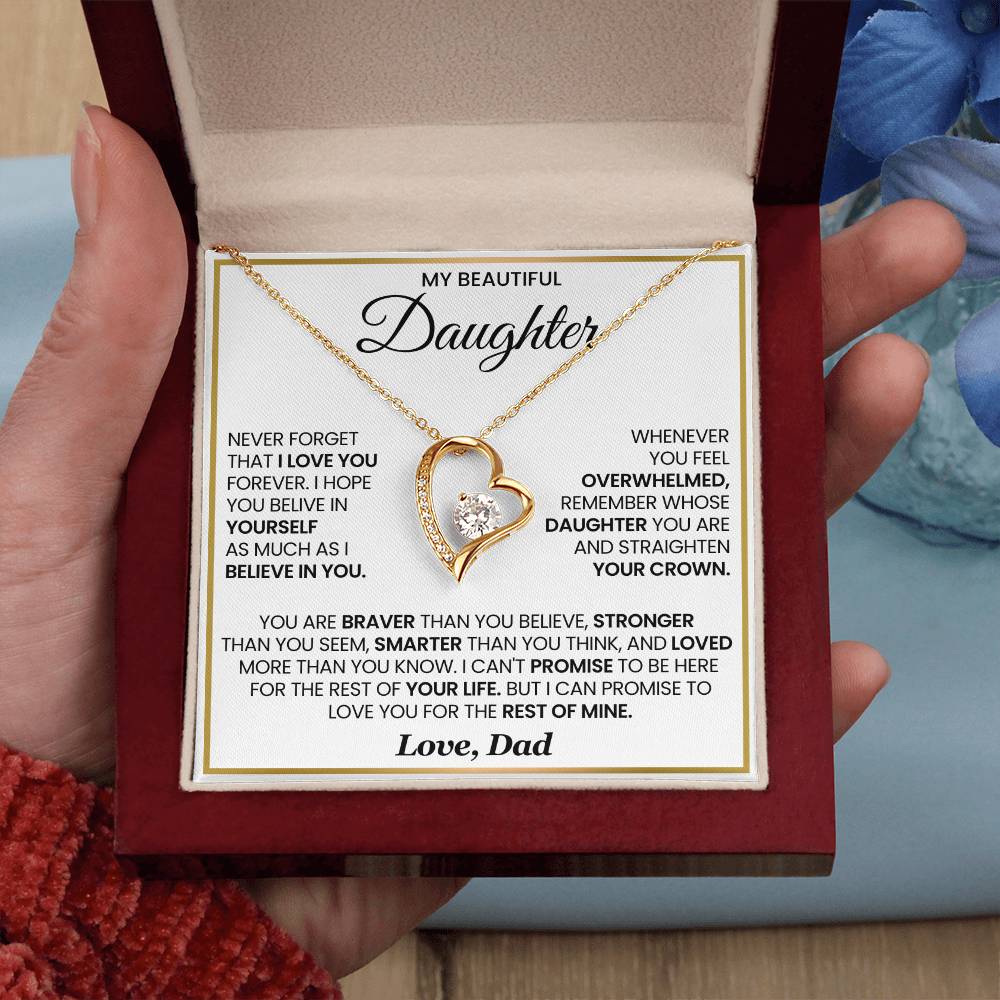 My beautiful Daughter-Love Dad Forever Love Necklace