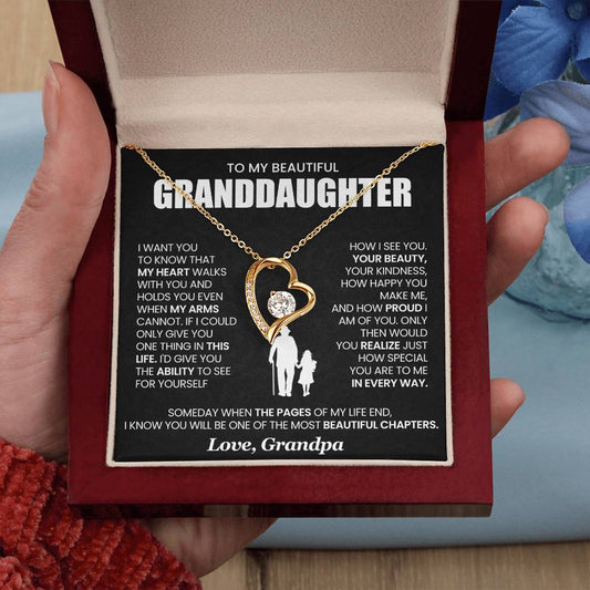 to my Beautiful Granddaughter- Forever Love Necklace