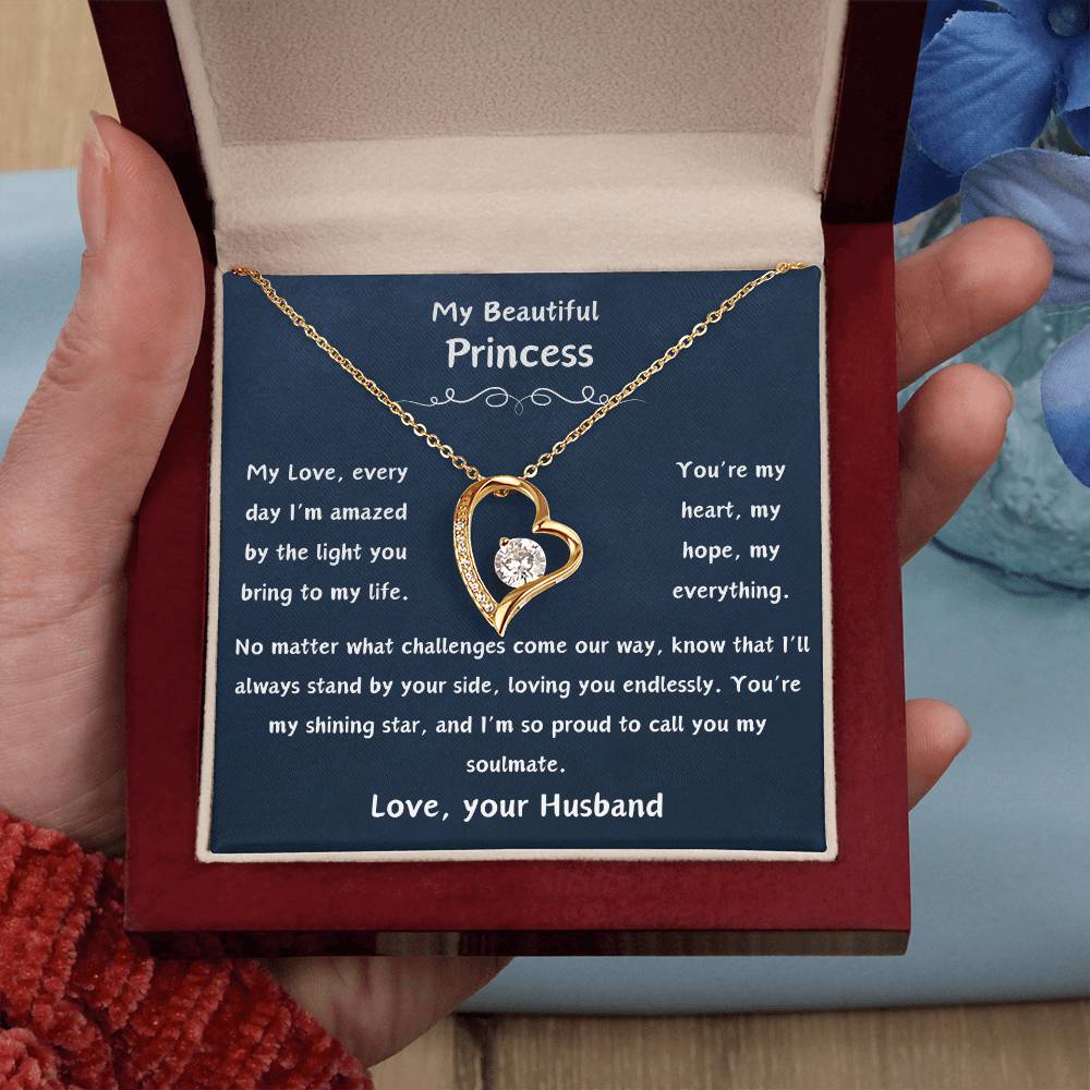 My Beautiful Princess- Love Knot Necklace husband