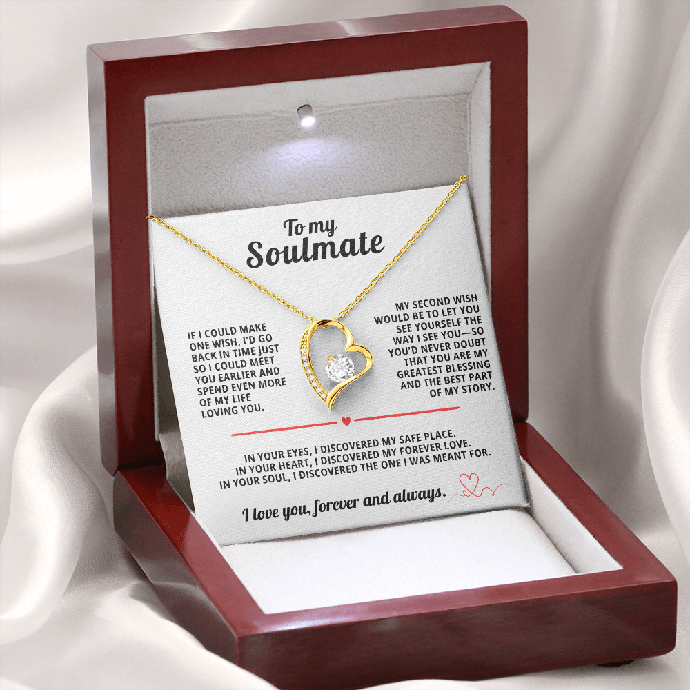 To My Soulmate Forever Love Necklace If i could make one wish
