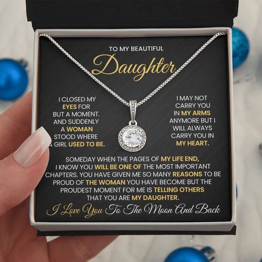 To My Beautiful Daughter- Eternal Hope Necklace