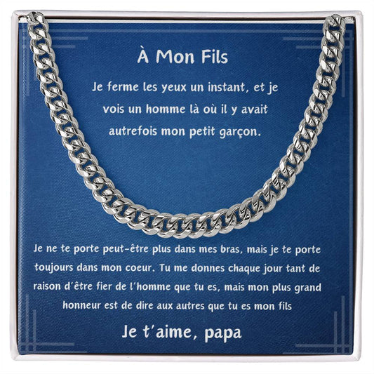 A mon Fils - Cuban Liink Chain