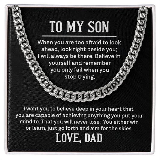 To My Son- Cuban Link Chain