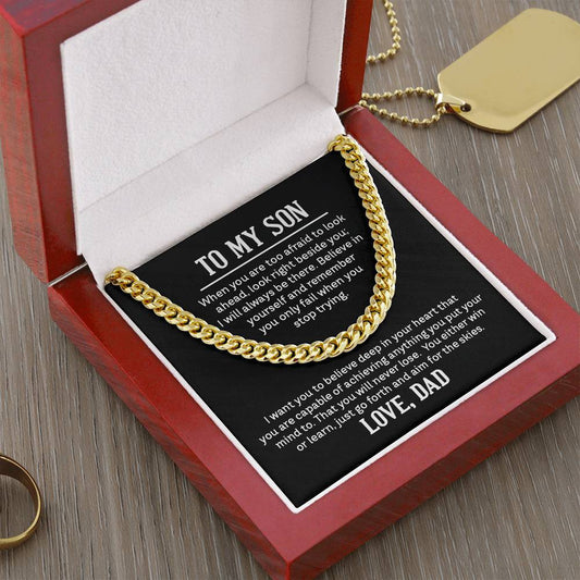 To My Son- Cuban Link Chain