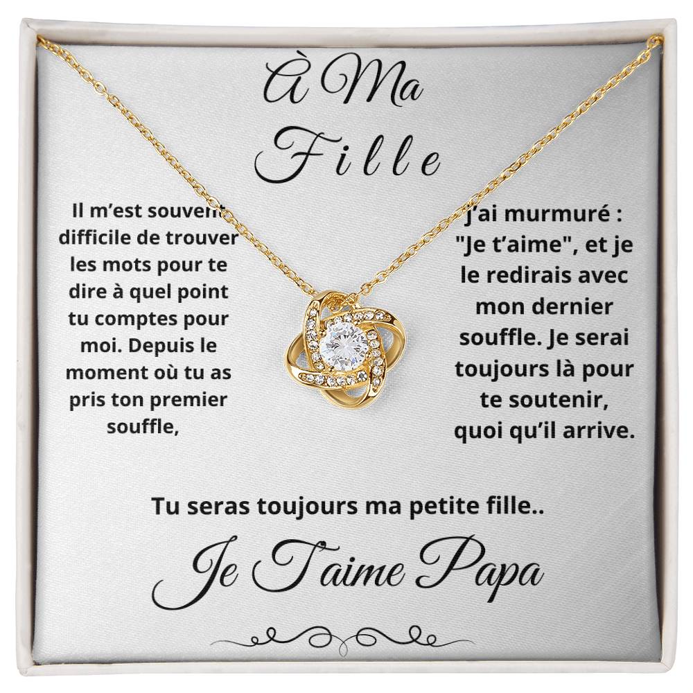 A ma Fille - Collier à nœud d'amour