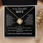 To My Beautiful Wife Love Knot Necklace Fate brought to me