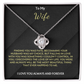 To My Wife, Love Knot Necklace, Finding you