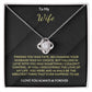 To My Wife, Love Knot Necklace, Finding you was fate