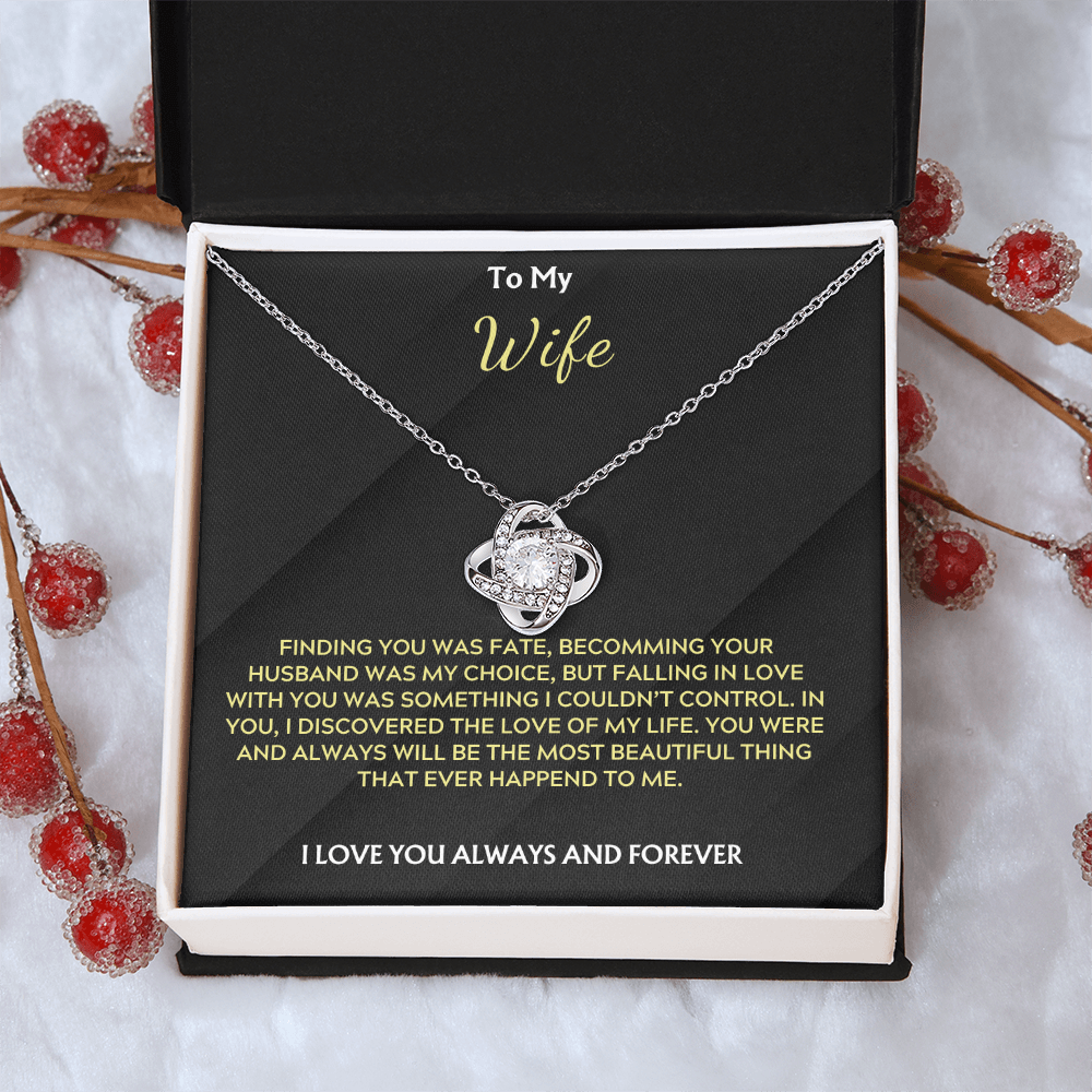 To My Wife, Love Knot Necklace, Finding you