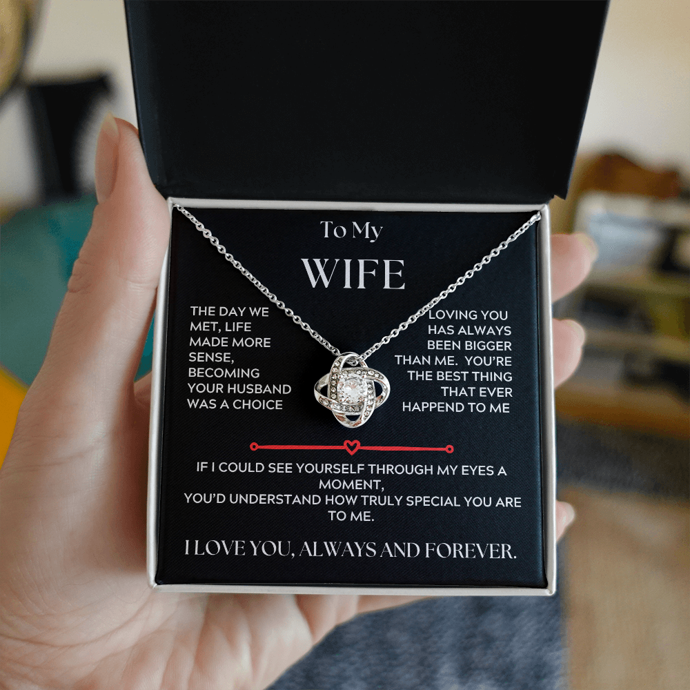 To My Wife, Love Knot Necklace, The Day we Met