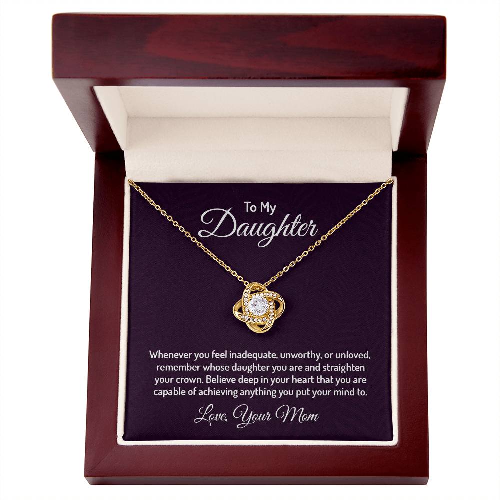 To My Daughter- Love Knot Neckless