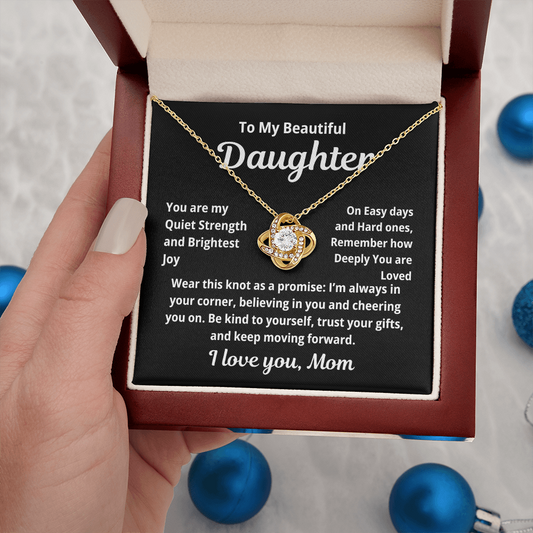 Love Knot Necklace To my Beautiful Daughter from Mom