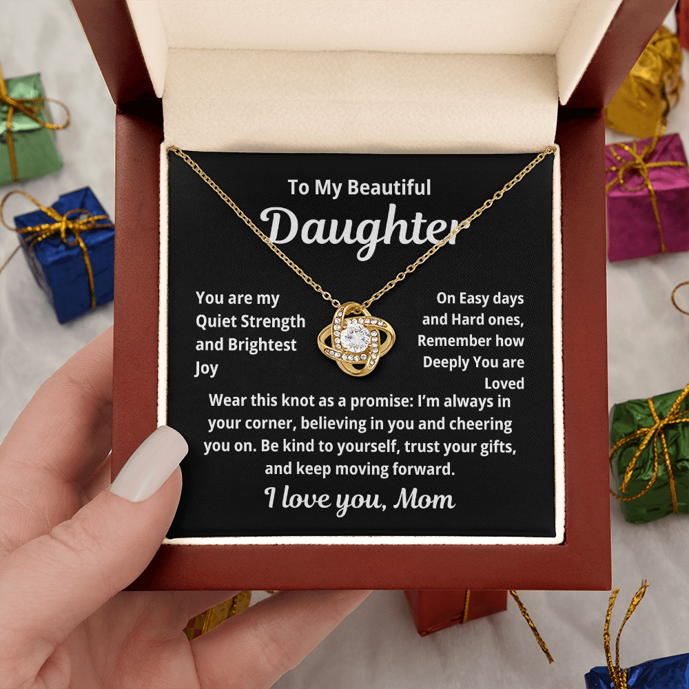 Love Knot Necklace To my Beautiful Daughter from Mom