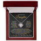 To My Beautiful Daughter- Love Knot Necklace