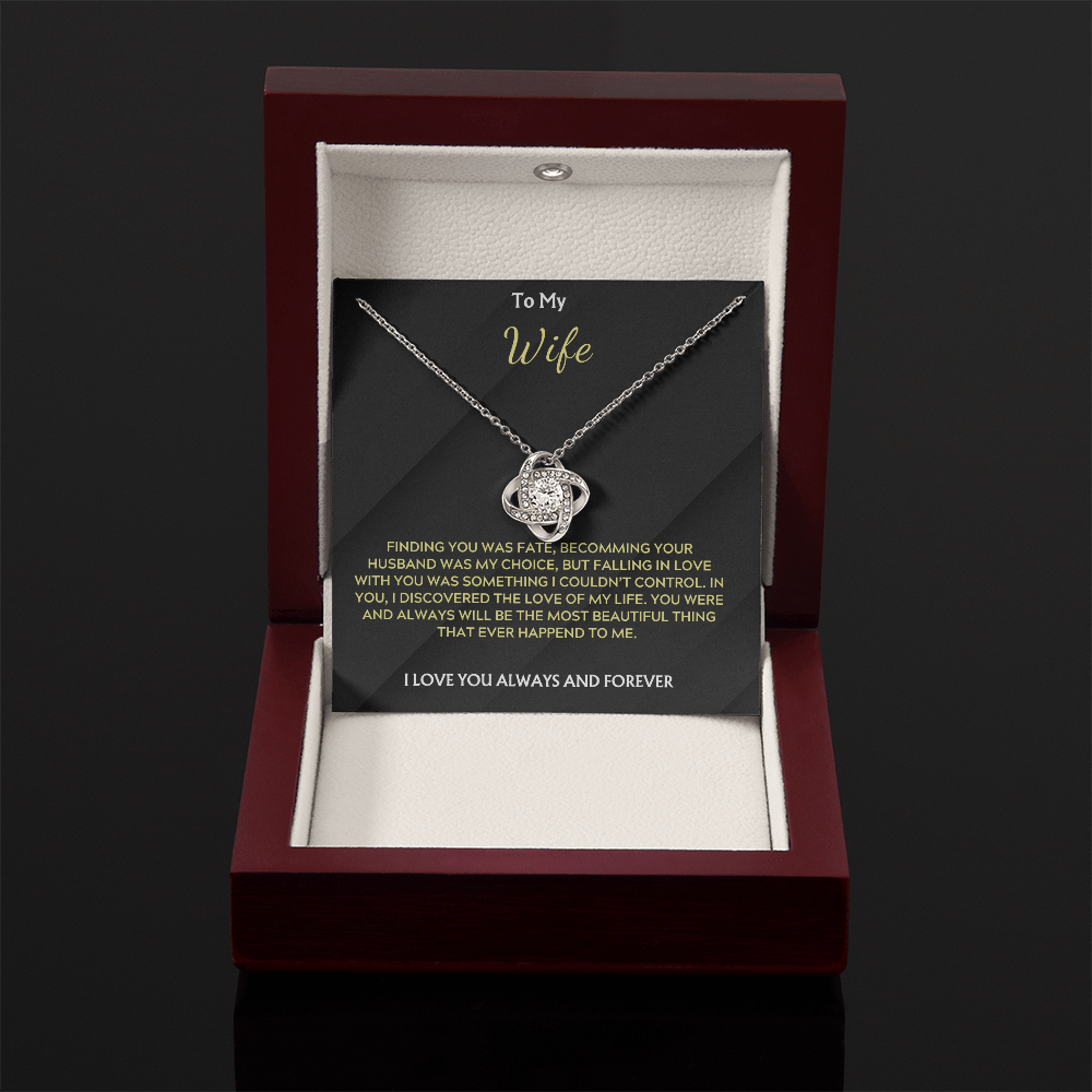 To My Wife, Love Knot Necklace, Finding you