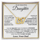 To my Beautiful Daughter- Interlocking Hearts Necklace