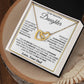 To my Beautiful Daughter- Interlocking Hearts Necklace
