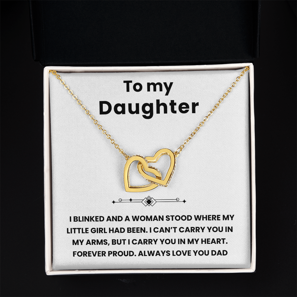 Interlocking Hearts Necklace To My Daughter from Dad