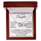 To my Beautiful Daughter- Interlocking Hearts Necklace