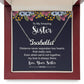 To my sister-Signature Name Necklace distance never separate us