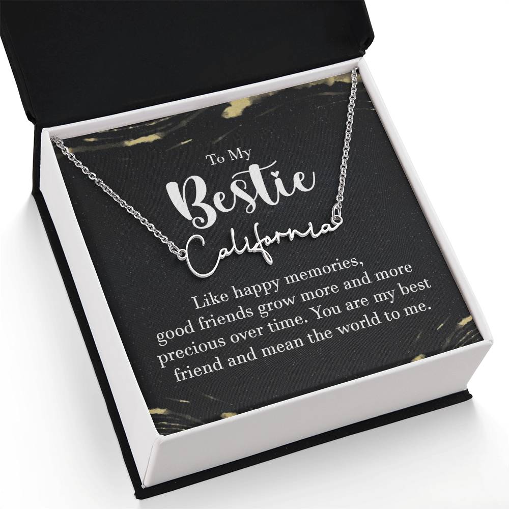 To my Bestie- signature Name Necklace