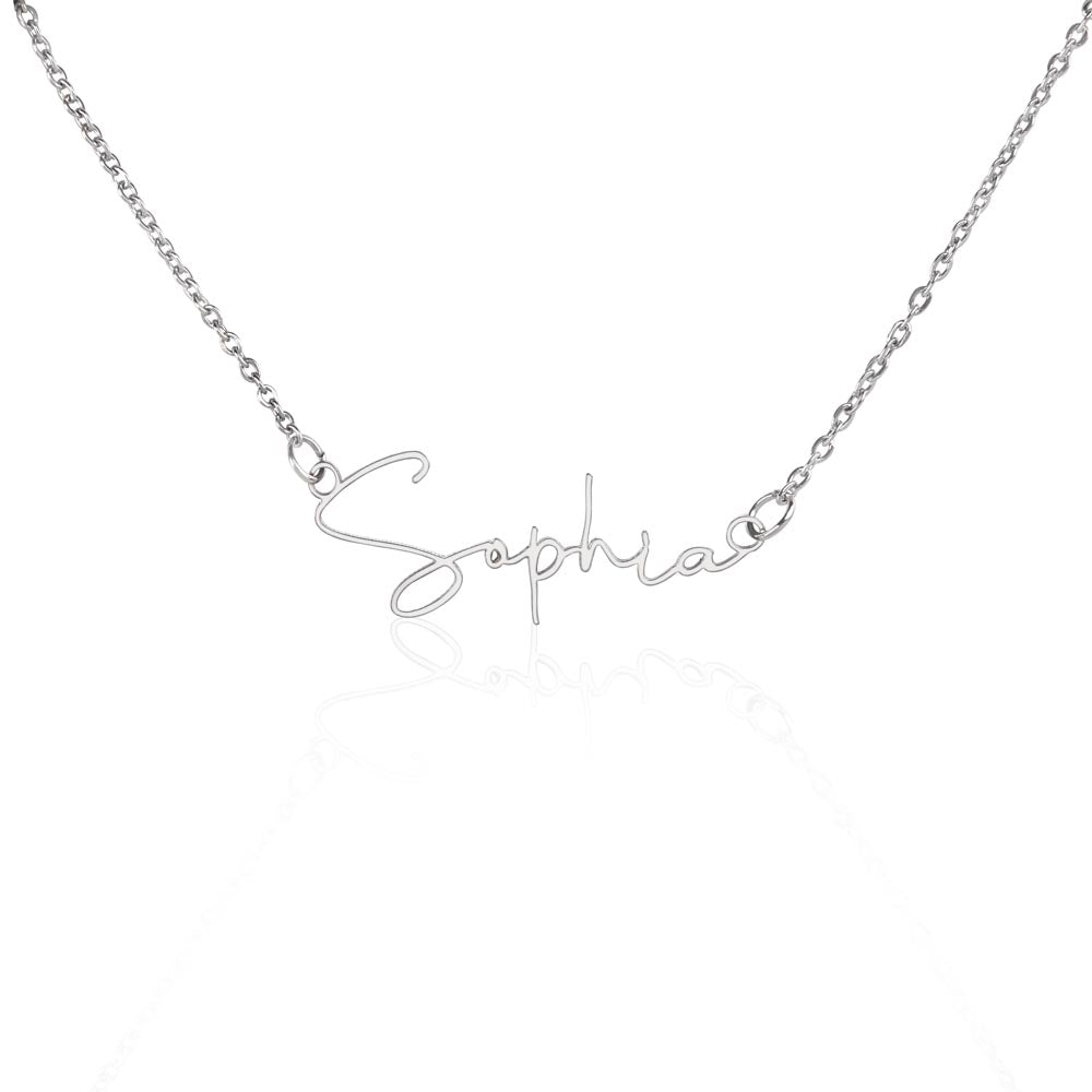 To my Bestie- signature Name Necklace