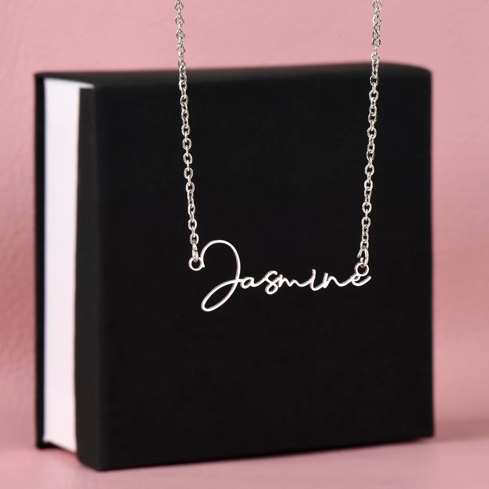 To my Bestie- signature Name Necklace