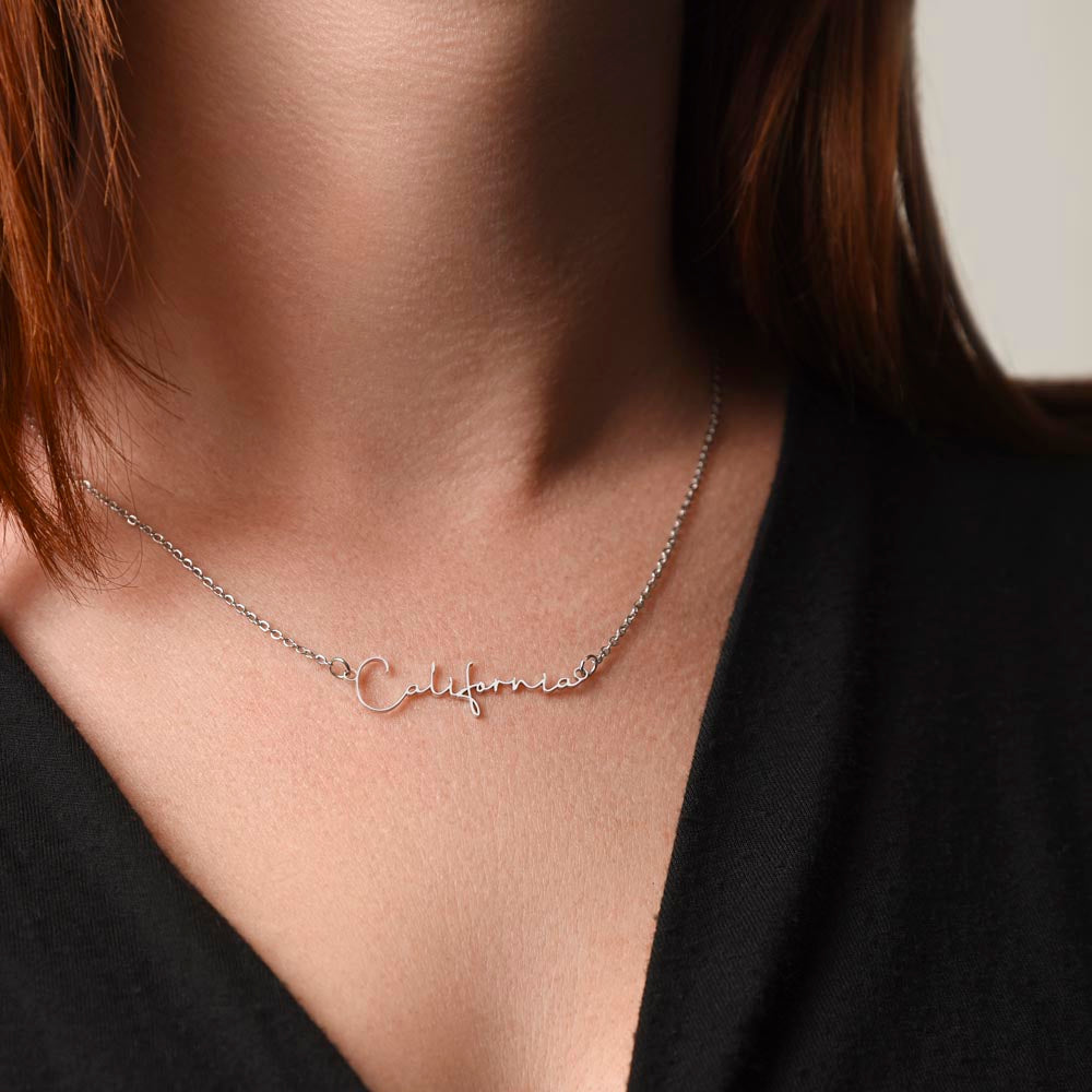 To my Bestie- signature Name Necklace