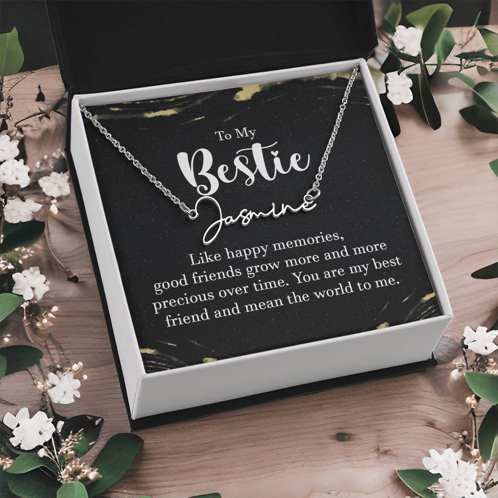 To my Bestie- signature Name Necklace