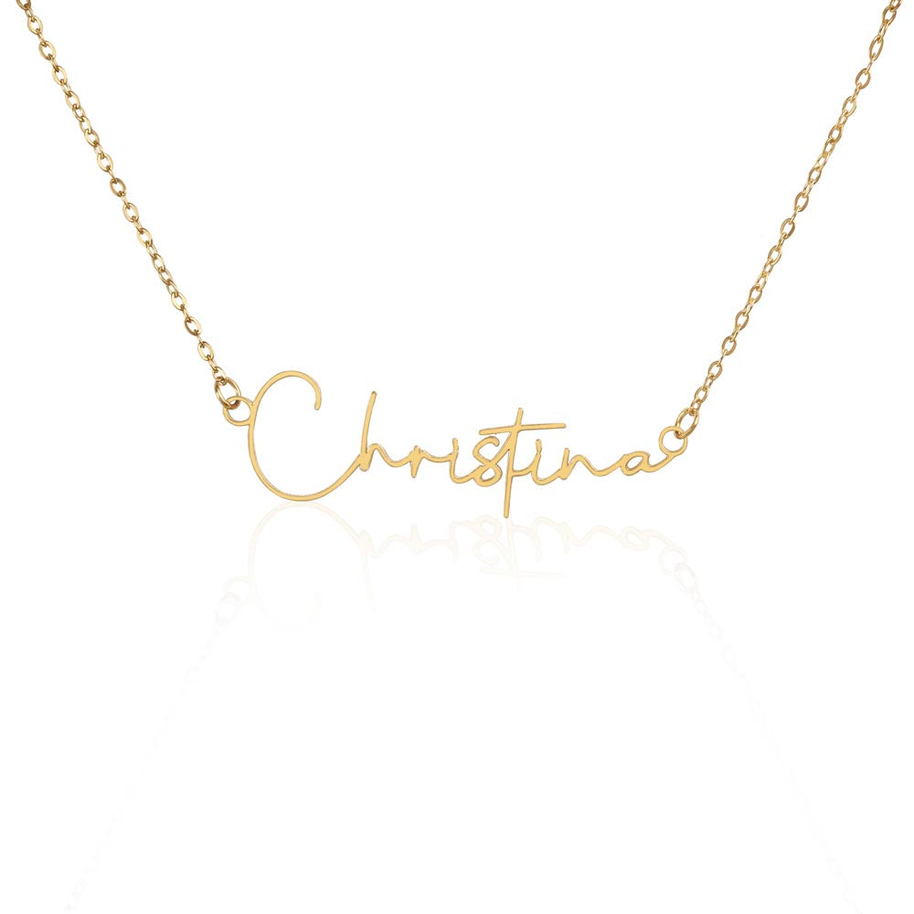 To my Bestie- signature Name Necklace