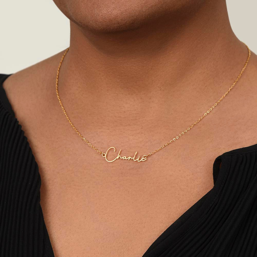 To my Bestie- signature Name Necklace